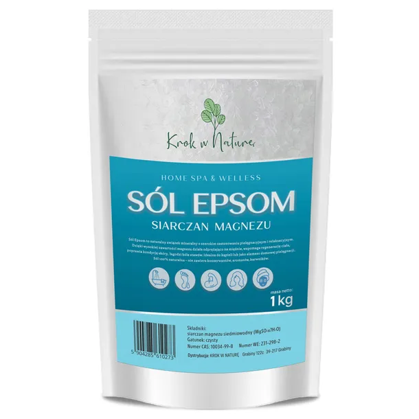 SÓL EPSOM sól gorzka SIARCZAN MAGNEZU kąpielowy czysty skład 1kg