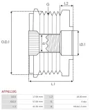kolo-pasowe-alternatora-as-pl-afp6119s-numer-katalogowy-czesci-afp6119s