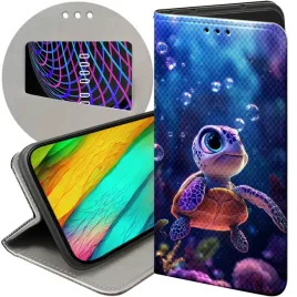 etui-z-klapka-do-huawei-p30-wzory-zolwie-zolwiki-zolw-futeral-pokrowiec