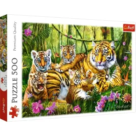 trefl-puzzle-500-el-rodzina-tygrysow-37350