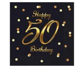 serwetki-bandc-happy-50-birthday-czarne-20szt