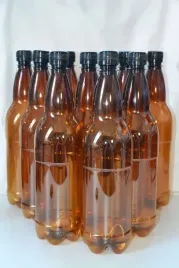brazowa-butelka-pet-1-litr-nakretka-10-sztuk