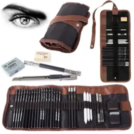 zestaw-do-szkicowania-rysowania-profesjonalny-w-etui-olowki-wiszery-wegle