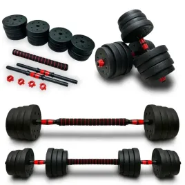 hantle-bitumiczne-2x20-kg-z-lacznikiem-zestaw-talerzy-40kg-gryf-sztanga