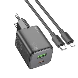 hoco-ladowarka-sieciowa-usb-usb-c-kabel-lightning-pd-qc-3a-20w-czarna