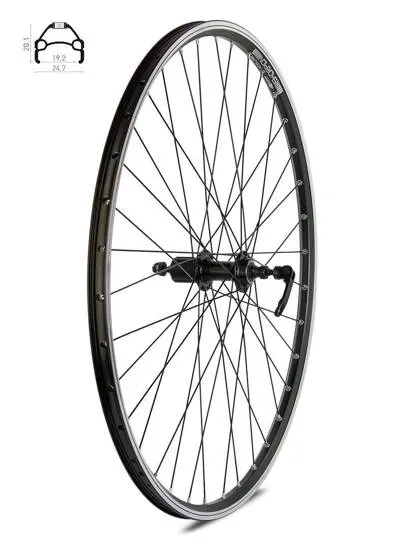 KOŁO ROWEROWE TYLNE POD KASETĘ 8/9 RZĘDOWĄ OBRĘCZ RODI SKORPION 26"