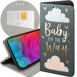 etui-z-klapka-do-realme-c31-wzory-gender-reveal-pregnant-baby-shower-case