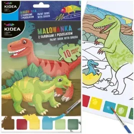 kolorowanka-malowanka-z-farbkami-i-pedzelkiem-dinozaury-10-arkuszy-a5-kidea