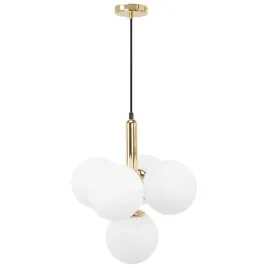 lampa-szklane-kule-5-punktow-swiatla-zloty-mat-gwint-e27