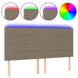 zaglowek-do-lozka-z-led-taupe-160x5x118-128-cm-tkanina