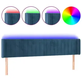 zaglowek-do-lozka-z-led-ciemnoniebieski-183x1