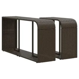 polki-2-szt-brazowe-polirattan