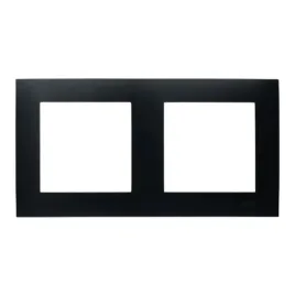 ospel-szafir-ramka-podwojna-2x-czarny-metalik-ip20-153x82mm-r-2z-33