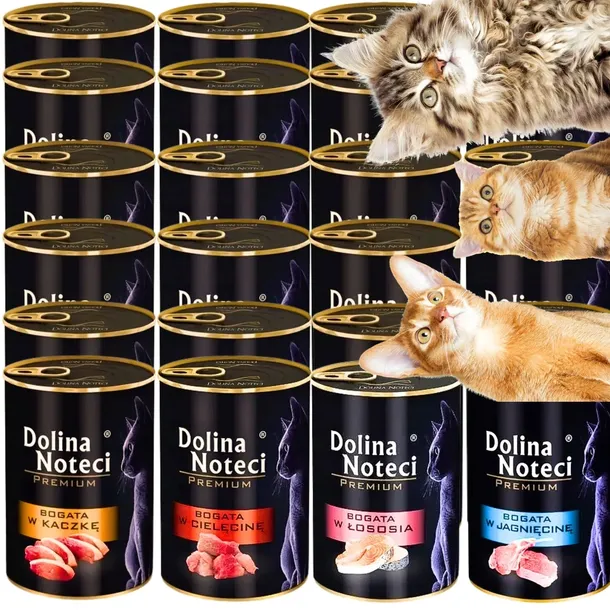 Dolina Noteci dla kota karma mokra puszka KOT mix 4 smaków bez zbóż 24x400