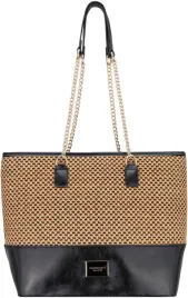 torebka-shopper-na-ramie-monnari-czarny-lancuszek