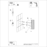 kinkiet-scienny-karbon-20-aluminiowy-2x-gu10-bezowy-do-korytarza-sollux-stan-nowy-rodzaj-gwintu-gu10