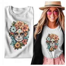 koszulka-damska-catrina-kobieta-z-kwiatami-czaszka-meksykanska-s