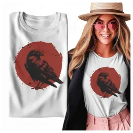 tshirt-damski-kruk-na-tle-slonca-ptak-gotycki-tajemniczy-klimat-xs