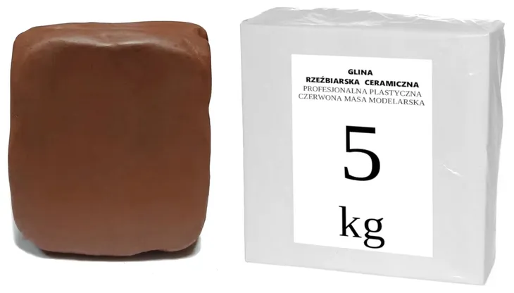 GLINA RZEŹBIARSKA GLINKA MASA DO MODELOWANIA LEPIENIA KOŁO GARNCARSKIE 5 KG