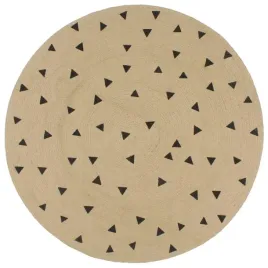 recznie-wykonany-dywanik-juta-nadruk-w-trojkaty-90-cm