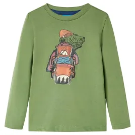 koszulka-dziecieca-z-dlugimi-rekawami-khaki-128