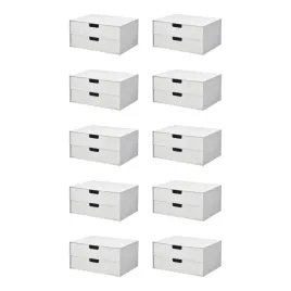 10-szt-mini-komoda-2-szuflady-biala-32x25-cm