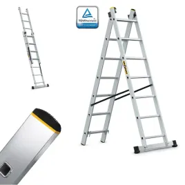 drabina-aluminiowa-profesjonalna-2x7-wielofunkcyjna-150-kg-drabest-hak