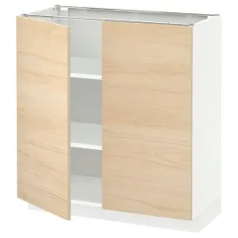 szafka-z-polkami-i-drzwiami-biala-imitacja-jesionu-80x37-cm