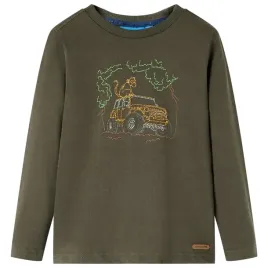 koszulka-dziecieca-z-dlugimi-rekawami-khaki-104