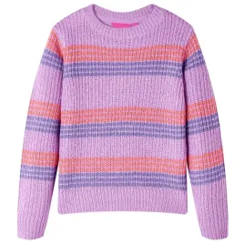 sweter-dzieciecy-z-dzianiny-w-paski-liliowo-ro