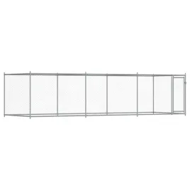 klatka-dla-psa-z-drzwiami-szara-6x2x15-m-stal