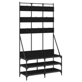 wieszak-na-ubrania-z-miejscem-na-buty-czarny-100x40x184-cm