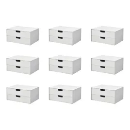 9-szt-mini-komoda-2-szuflady-biala-32x25-cm
