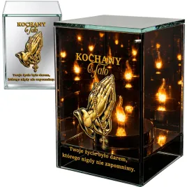 znicz-na-dzien-taty-ojca-lampion-led-lustrzany-nadruk-uv-elegancki-3d