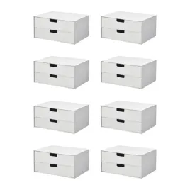 8-szt-mini-komoda-2-szuflady-biala-32x25-cm