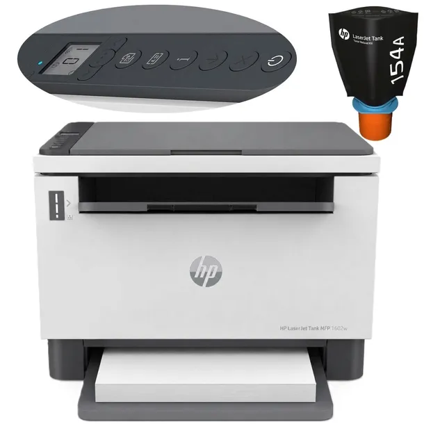 Drukarka Laserowa Wielofunkcyjna Mono HP Laserjet Tank MFP 1602w 154A Wi-Fi
