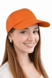 czapka-z-daszkiem-pieciopanelowa-plazowa-wygodna-pomaranczowa