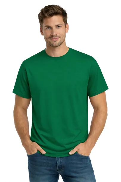 Męska koszulka T-shirt 100% miękka bawełna zielona roz. XXL