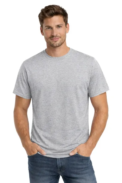 Męska koszulka T-shirt 100% miękka bawełna szara roz. L