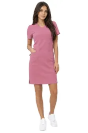 sukienka-medyczna-brudny-roz-casual-premium-roz-36