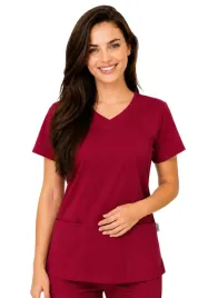 bluza-medyczna-bordowa-elastyczna-bawelna-roz-xl
