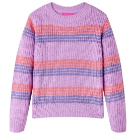 sweter-dzieciecy-z-dzianiny-w-paski-liliowo-ro