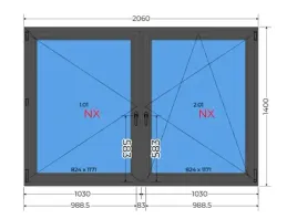okno-2skrzydlowe-2060-x-1400mm-pcv-1stronny-antracyt-206-x-140cm