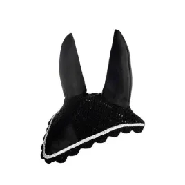 nauszniki-dla-konia-hkm-earbonnet-czarne-srebrne-pony