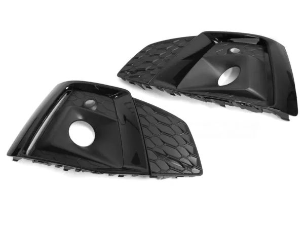 ATRAPA PRZEDNIA DO AUDI A5 F5 19-23 GLOSSY BLACK DO WERSJI Z HALOGENAMI