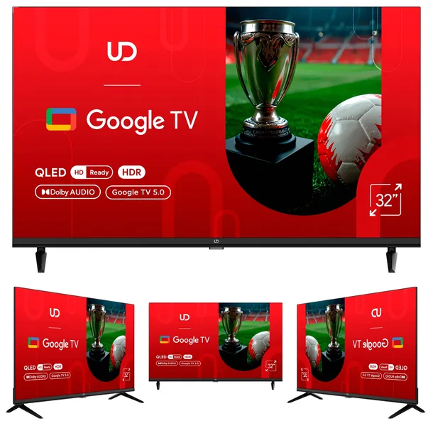 Telewizor 32" Smart TV QLED UD 32QHGC5210S GoogleTV HD Bluetooth BEZRAMKOWY