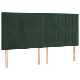 zaglowki-do-lozka-4-szt-ciemnozielone-90x