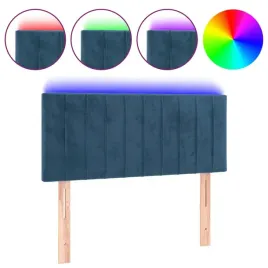 zaglowek-do-lozka-z-led-ciemnoniebieski-90x