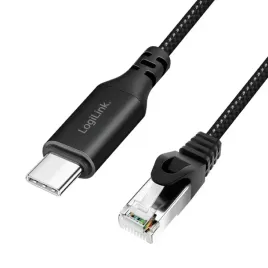 logilink-adapter-usb-3-2-typ-c-na-rj45-1m-cat6-s-ftp-czarno-szary