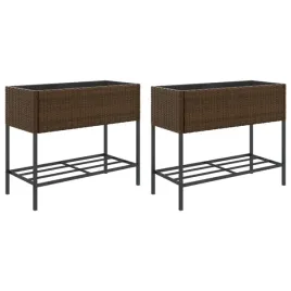 donice-ogrodowe-z-polka-2-szt-braz-90x40x75-cm-polirattan